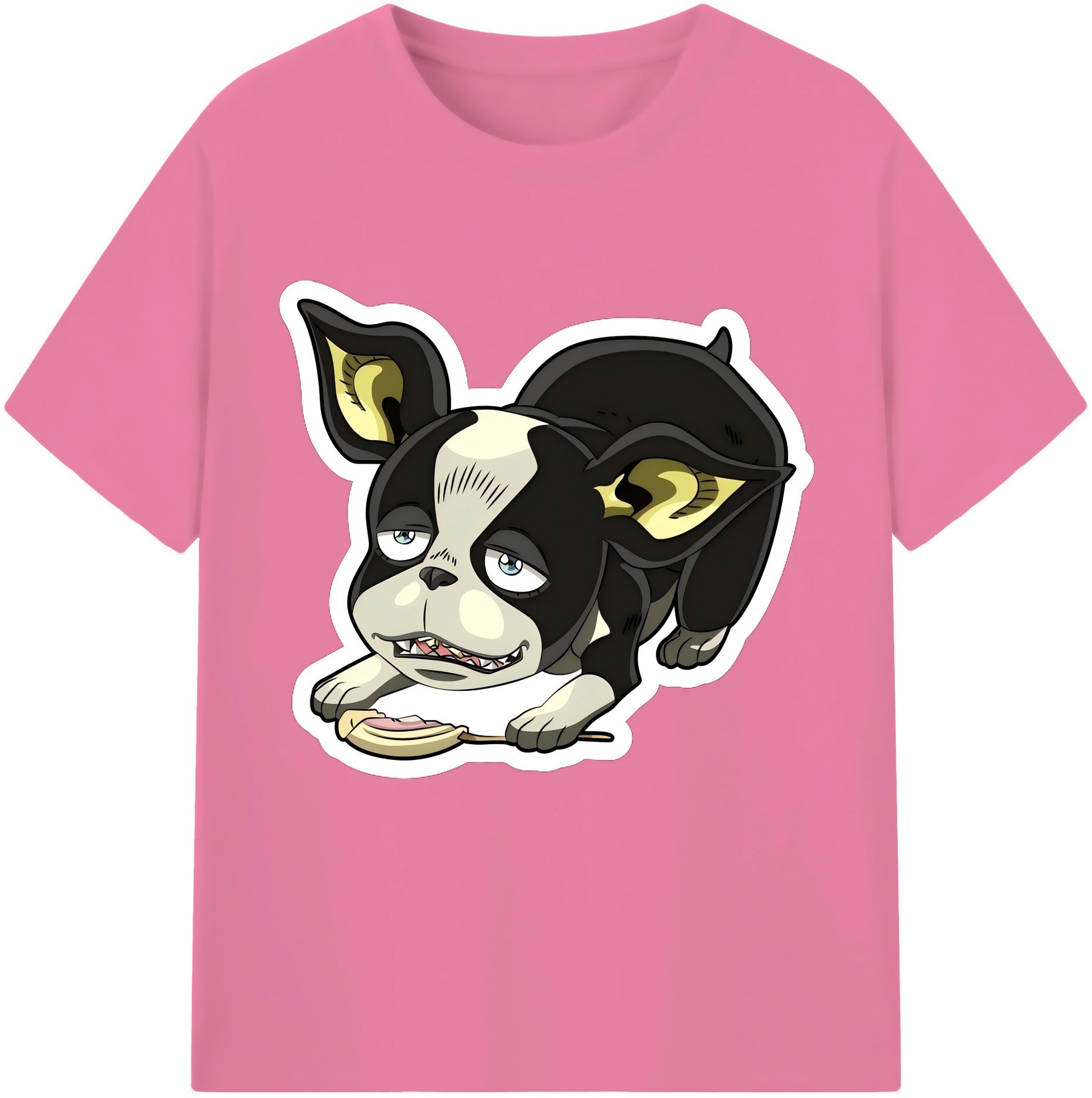 （画像用） ジョジョの奇妙な冒険 イギー JoJo's Bizarre Adventure Iggy 綿100％半袖Tシャツ（フロントプリント）